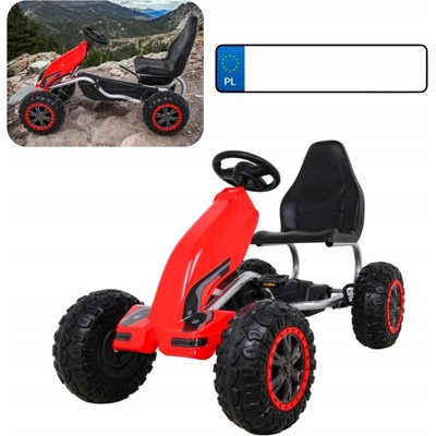 Gokart s pedálmi Inlea4Fun STRONG červený