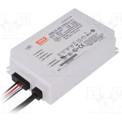 MEAN WELL ODLC-65-700 Napájecí zdroj: spínaný; LED; 65W; 69÷93VDC; 700mA; 180÷295VAC