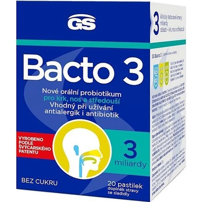 GS Bacto 3 pastilky 20 ks