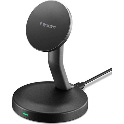 Spigen MagSafe Зарядно, Spigen EF151MS Essential Mag Fit Charger 15W, Черен (ACH10441)
