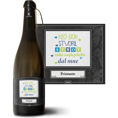 Sablio Keď Boh stvoril synov Prosecco biele suché šumivé víno 10,5 % 0,75 l (holá fľaša)
