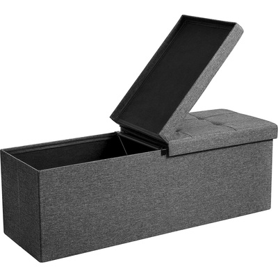 Songmics Skladací úložný box 120 l tmavosivý