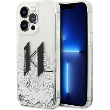 KARL LAGERFELD KLHCP14LLBKLCS iPhone 14 Pro 6.1"" сребрист / сребрист, твърд, Liquid Glitter Big KL (KXG0034925)