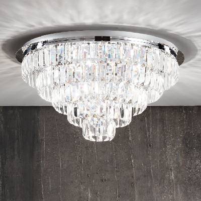 Ondaluce - Кристално таванно осветително тяло CASTLE 12xG9/7W/230V Ø60 см лъскав хром (OND0083)