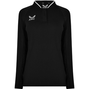 Castore Дамска блуза с яка Castore Long Sleeve Polo Top Womens - Black