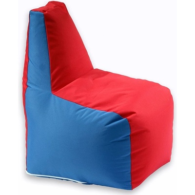 PUFRELAX Пуф, стол за деца 2-8 г. , 100л. Sunlounger Junior - Panama From Red to Blue, Водоустойчив, Перящ се калъф, Пълнеж от Полистиролни перли, 8262 (PUF-G-SJ-PEX-RLU)