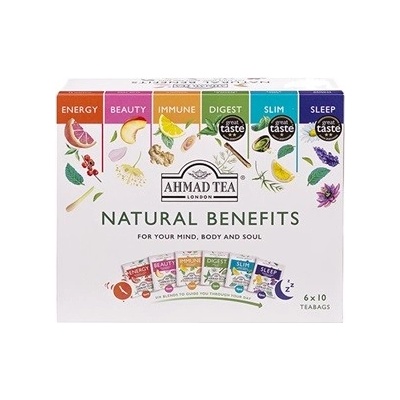 Ahmad Tea sada bylinných čajov Natural Benefits 60 x 2 g