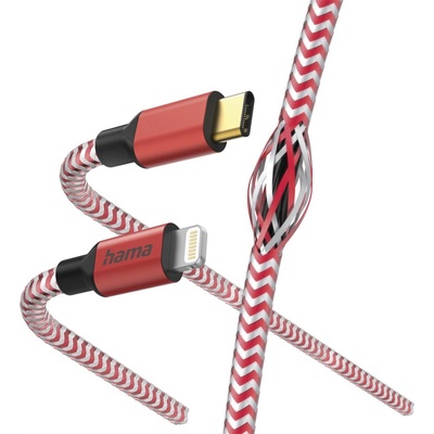 Hama 201562 MFi USB-C Lightning Reflective pro Apple, 1,5m, červený