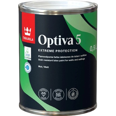 TIKKURILA OPTIVA 5 MATT 0,9 l bílá