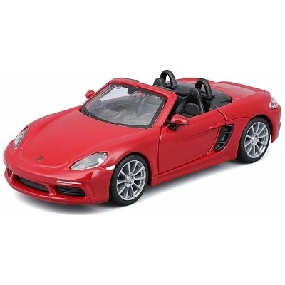 Bburago Autá HOBBY Porsche 718 Boxster tmavo červená 1:32
