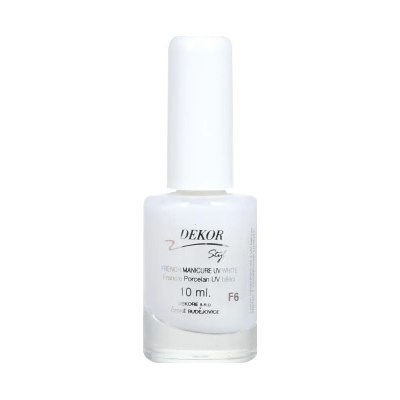 Dekor lak nehty FRENCH MANICURE – F6 Porcelán – Bílý 10 ml