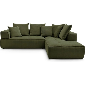 Bobochic Зелен шенилов ъглов диван (десен ъгъл/L форма) Whesley - Bobochic Paris (105570)
