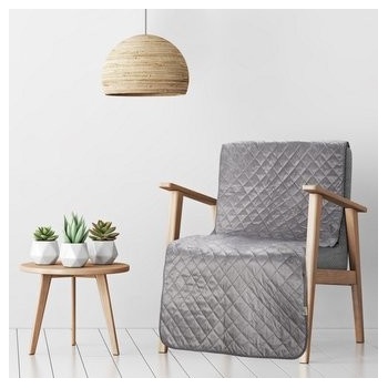 Eurofirany přehoz na křeslo LUIZ 5 STRIEBORNÝ 70 x 160 cm