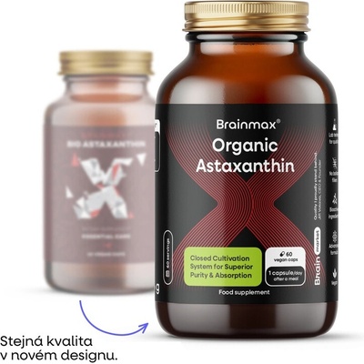 BrainMax Astaxanthin Bio 8 mg 60 rastlinných kapsúl