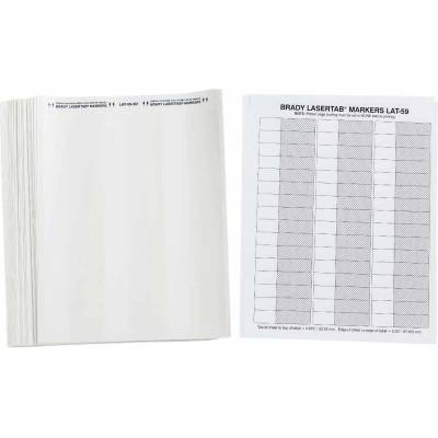 Brady LAT-59-361-2.5 / 089404, LaserTab Laser Printable Labels, 15.24 mm x 66.04 mm (89404)