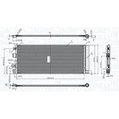 Kondenzátor, klimatizace MAGNETI MARELLI 350203170000