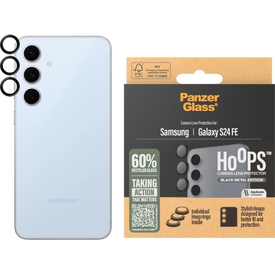 Panzer Стъклен протектор за камера PanzerGlass Hoops за Samsung Galaxy S24 FE - Черен