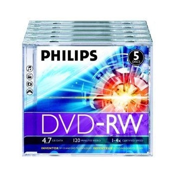 Philips DN4S4J05F/00 празен DVD диск 4, 7 GB DVD-RW (DN4S4JO5F/00) (DN4S4JO5F/00)