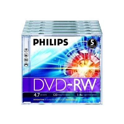 Philips DN4S4J05F/00 празен DVD диск 4, 7 GB DVD-RW (DN4S4JO5F/00)