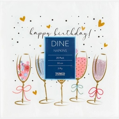 Tesco Dine Celebration Mix obrúsky 3 V 33x33 cm 20 ks