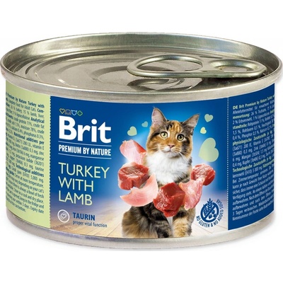 Brit Premium by Nature Cat Turkey with Lamb 200 g – Sleviste.cz