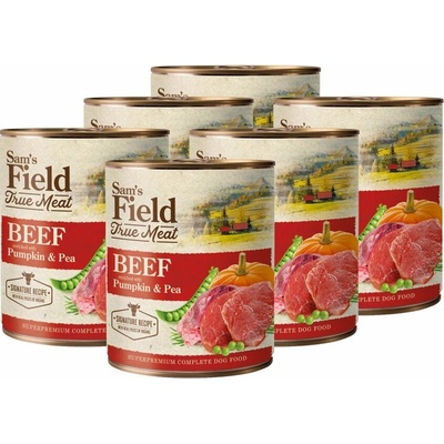 Sam's Field Adult True Meat Beef with Pumpkin & Pea 6 x 800 g