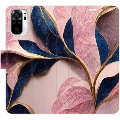 iSaprio flip Pink Leaves Xiaomi Redmi Note 10/Note 10S