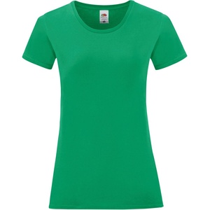Fruit of the Loom lady-fit iconic 150 t / Дамска тениска с къс ръкав - зелена xs (16143252000)
