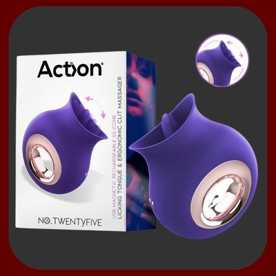 INTOYOU Action No. TwentyFive, silikonový stimulátor klitorisu s pohyblivým jazykem