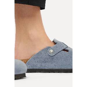 Birkenstock чехли сабо от велур Boston Suede Leather (1032771)