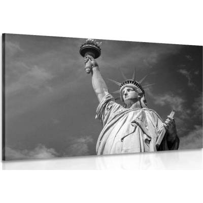 Obraz Socha svobody v černobílém provedení - 120x80