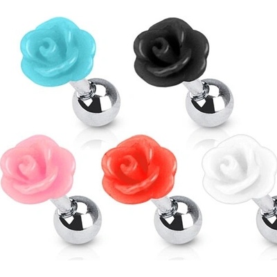 Šperky4U cartilage piercing do ucha růže CP1018-B