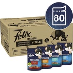 FELIX Капсули FELIX Fantastic Multipack - с говеждо, пиле, риба тон и треска в желе 80 x 85 г