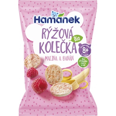 Hamánek Bio Rýžová kolečka malina a banán 35 g – Zboží Dáma
