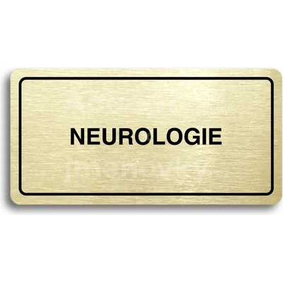 ACCEPT Piktogram NEUROLOGIE - zlatá tabulka - černý tisk
