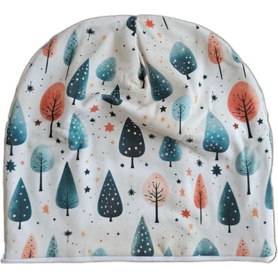 Čiapka Stromčeky-Biela/Zelená/48 KP30135