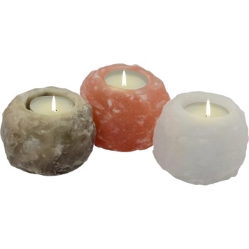 Himalaya Salt Dreams Комплект свещници от хималайска сол Himalaya Salt Dreams - Многоцветни, 3 броя (243758)