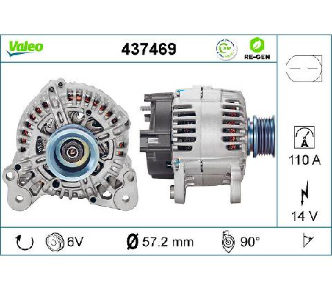 Alternátor VALEO 437469