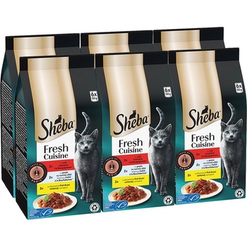 Sheba Fresh Cuisine Вкусът на Париж консерви в сос 6 x (6x50 г)