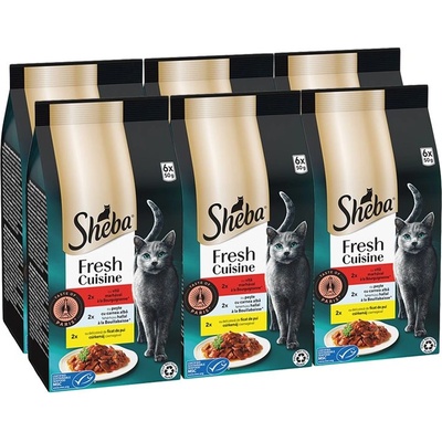 Sheba Fresh Cuisine Вкусът на Париж консерви в сос 6 x (6x50 г)