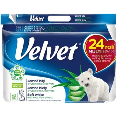 VELVET aloe vera 3-vrstvový 24 ks
