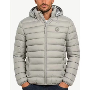 Geographical norway Amiglobe Puffer Hoodie Jacket Grey - magazinko
