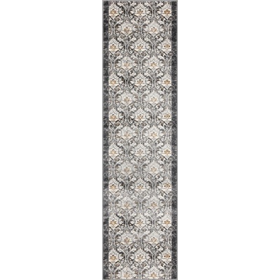 FD Пътека в цвят слонова кост и тъмносиво 80x300 cm Soft Viskan - FD (5901760422222)