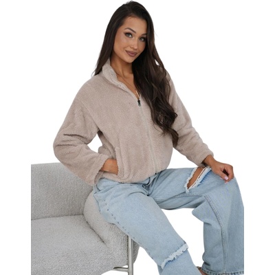 Factory Price dámska fleecová mikina na zips krémová