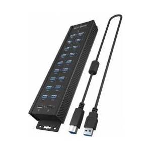 RaidSonic IB-HUB1720-U3 18+2 Port USB Hub, 96W Netzteil