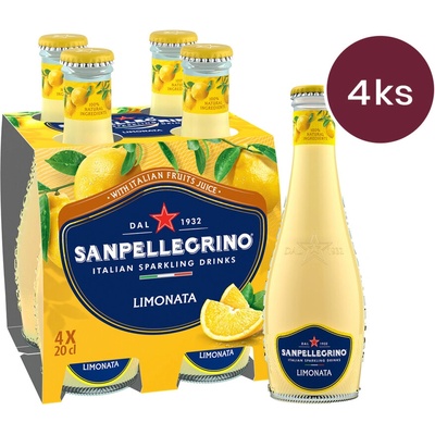Sanpellegrino Limonata sklo 4 x 200 ml