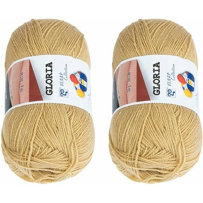 SET 2 ks - Příze GLORIA Béžová BX14020 - 50g / 305 m