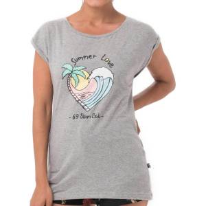 69slam Дамска тениска 69SLAM SUMMER LOVE GREY ELISA 69slam | Sin Rozov Siv Mnogotsveten | ЖЕНИ | S