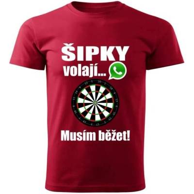 dětské tričko Šipky volají musím běžet červené
