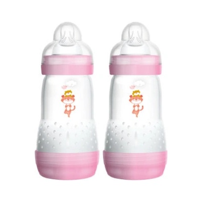 Mam dětská láhev Easy Start Anti Colic Tiger 2 kusy růžová 260 ml